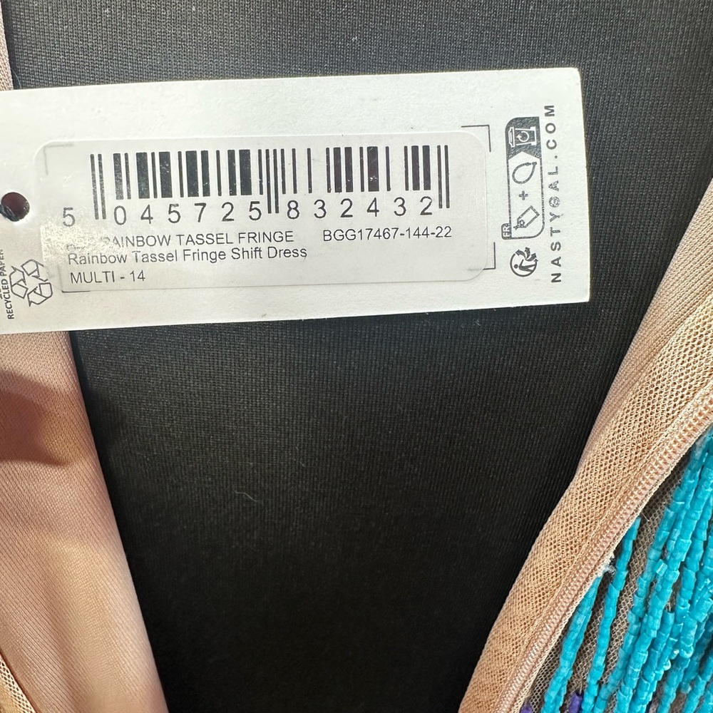 Nasty Gal Rainbow Tassel Fringe Shift Dress - Picture 3 of 11
